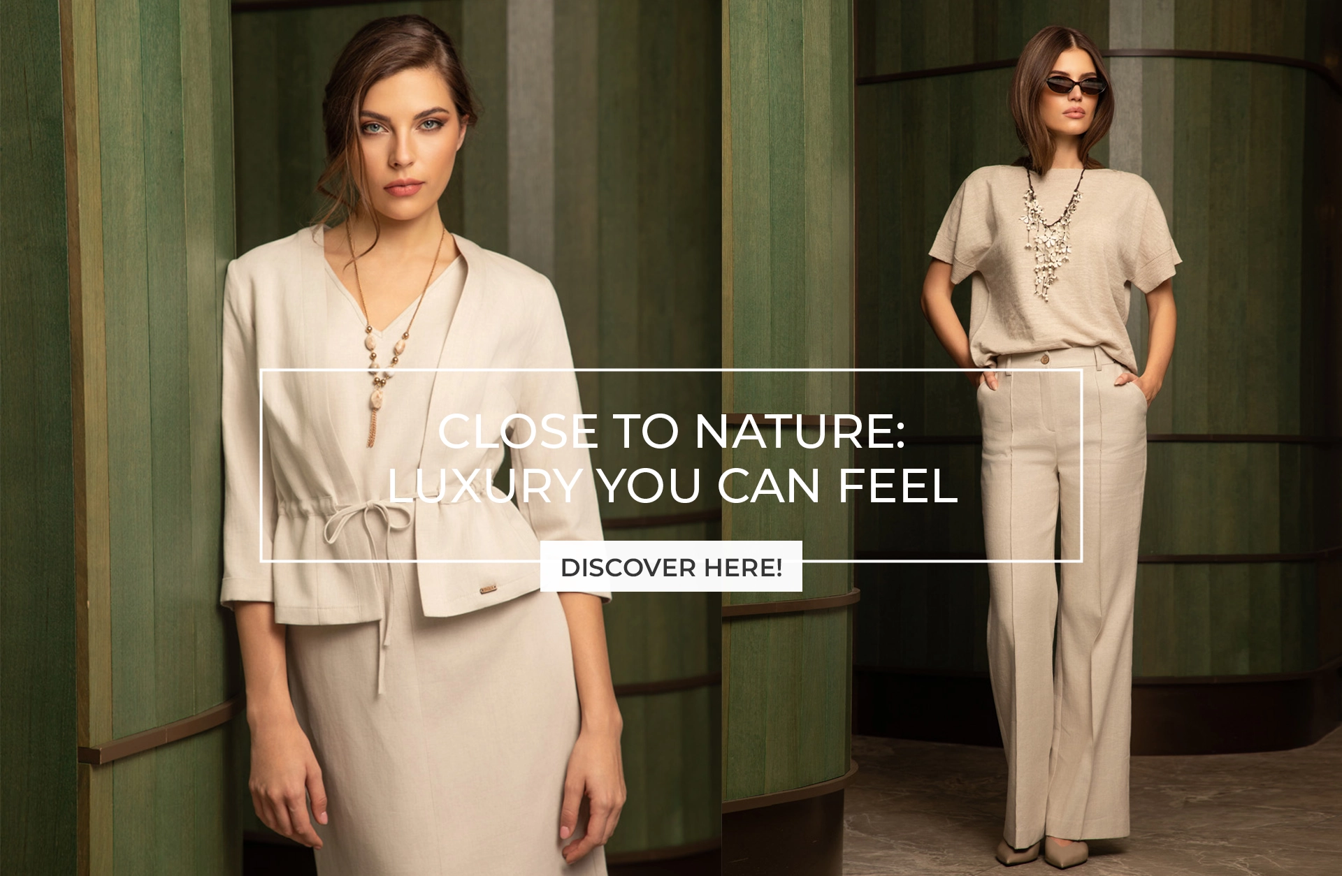 Close to Nature Capsule Collection Capsule collection made of linen and cotton in natural beige and earthy tones, minimalist sustainable design