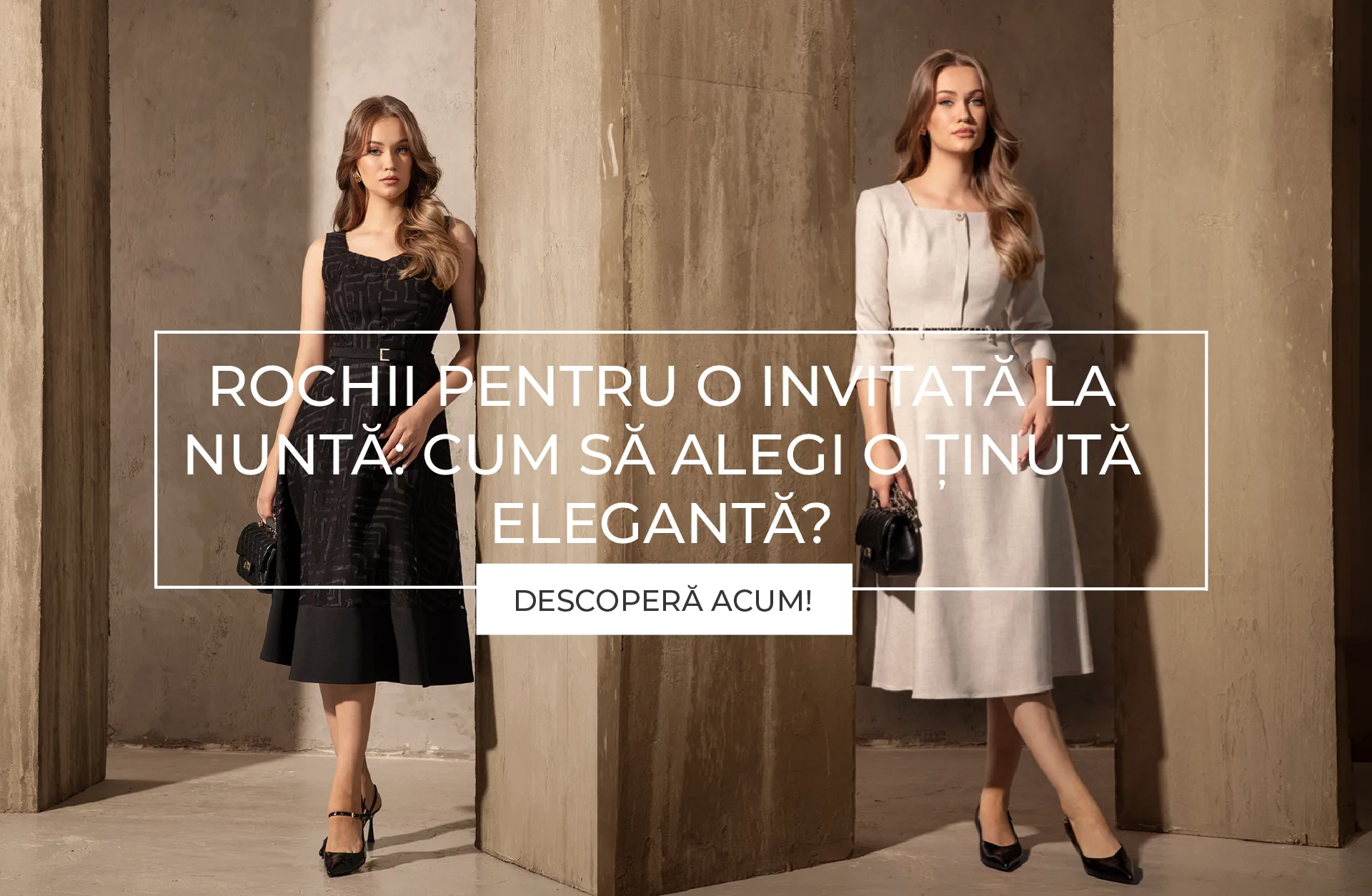 Rochie elegantă pentru o invitată la nuntă