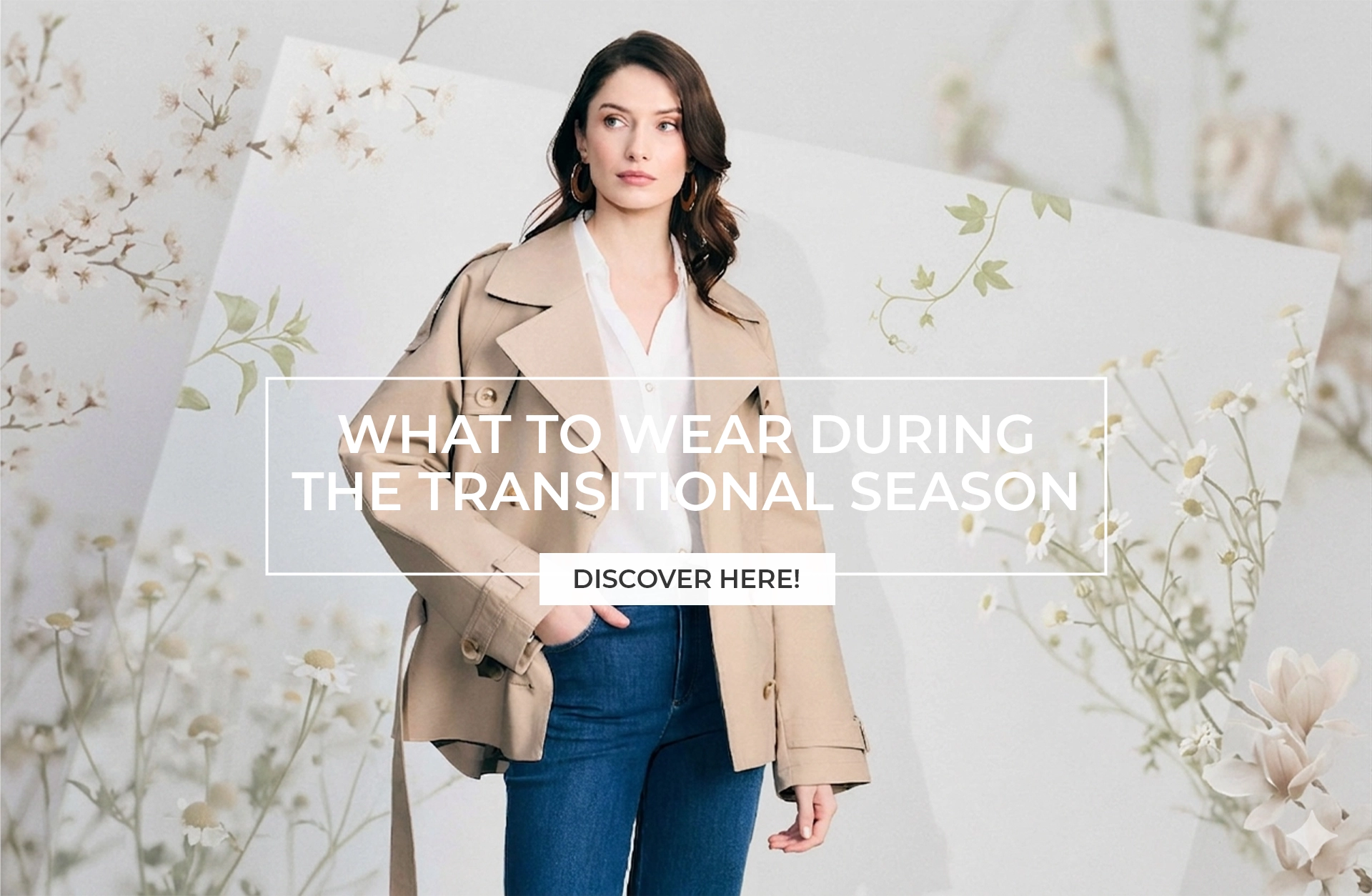 Transitional Spring Wardrobe Essentials for Women Capsule wardrobe essentials: blazers, trench coat, knitwear, and dresses