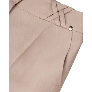 Beige straight-leg pants with crease, rayon and linen | Trousers and Leggings - 2