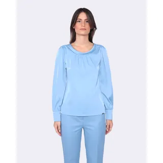 Blouse with round neckline |  - 1