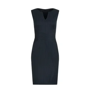 Business dress with fine stripes | 