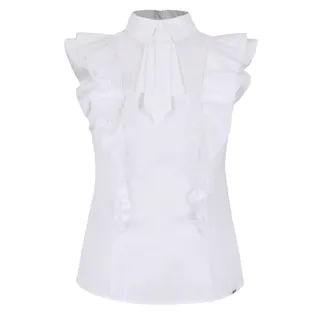 Cotton blouse with frill | Blouses and Shirts