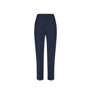 Dark blue summer trousers with high waist |  - 1