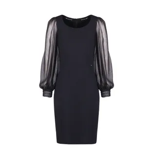 Dress with chiffon sleeves | 