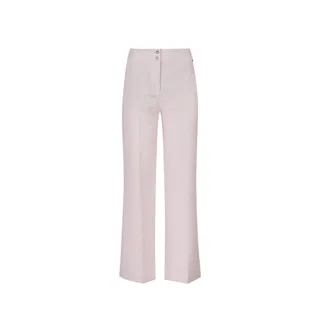 High-waisted straight linen trousers | Casual