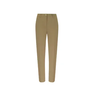 Khaki trousers with a crease, tapered leg, and Italian pocket | Trousers and Leggings