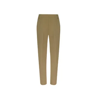 Khaki trousers with a crease, tapered leg, and Italian pocket | Trousers and Leggings - 1