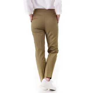 Khaki trousers with a crease, tapered leg, and Italian pocket | Trousers and Leggings - 4
