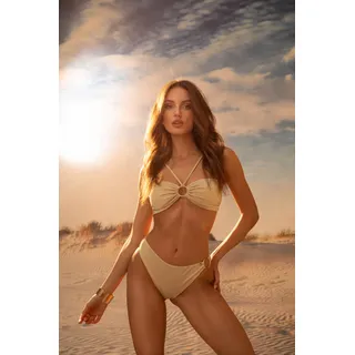 Light gold lurex bikini, two-piece | Beachwear | Dika.com - 3 Light gold lurex bikini, two-piece | Beachwear - 3