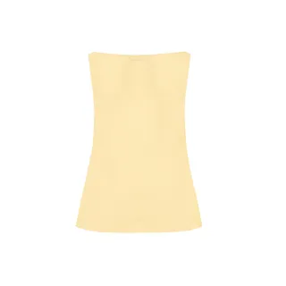 Bluză galben deschis fără mâneci, din cânepă 100% | Bluze si Camasi - 1