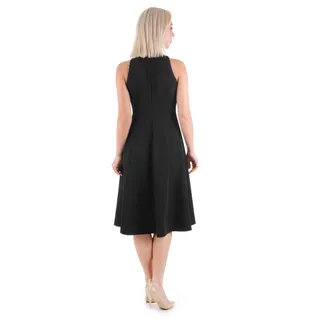 Midi dress without sleeves |  - 4