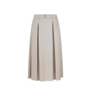 Midi skirt made of viscose and linen blend | Skirts and Shorts