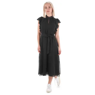 Mousseline airy black dress with delicate white polka dots, mid-calf length | Dresses and Jumpsuits | Dika.rs - 3 Mousseline airy black dress with delicate white polka dots, mid-calf length | Dresses and Jumpsuits - 3