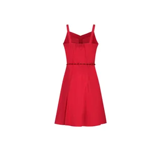 Rochie roșie de vară din bumbac cu bretele | Rochii si Salopete | Dikastore.ro - 1 Rochie roșie de vară din bumbac cu bretele | Rochii si Salopete - 1
