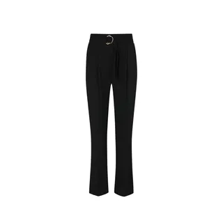 Straight black viscose pants, with a textile belt with buckle | | Dika.rs Straight black viscose pants, with a textile belt with buckle |