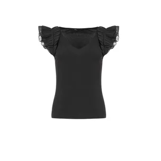 T-shirt with ruffles on the shoulders | T-shirts