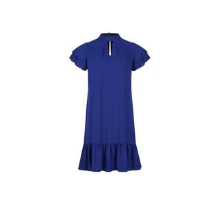 Rochie din sifon albastru turcoaz cu accent pe decolteu | Rochii si Salopete