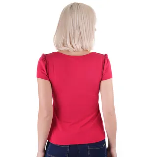Viscose top with V-element | T-shirts | Dika.rs - 1 Viscose top with V-element | T-shirts - 1