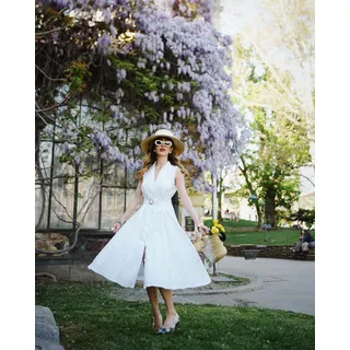 White linen and viscose summer shirt dress | Dresses and Jumpsuits | Dika.rs - 2 White linen and viscose summer shirt dress | Dresses and Jumpsuits - 2