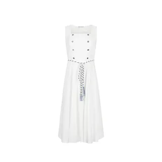 Rochie alba de vara in stil nautic | Rochii si Salopete