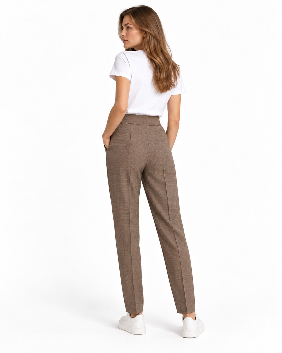 .Checked trousers with a straight silhouette | Trousers - 4