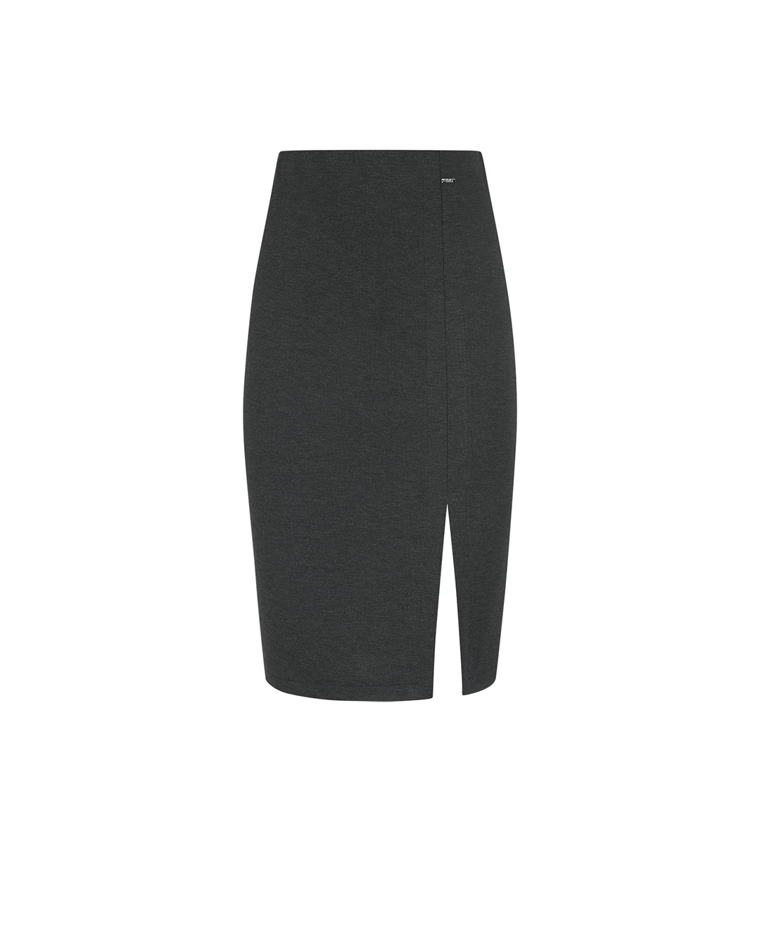 Dark brown knitted skirt with a fitted silhouette | Skirts