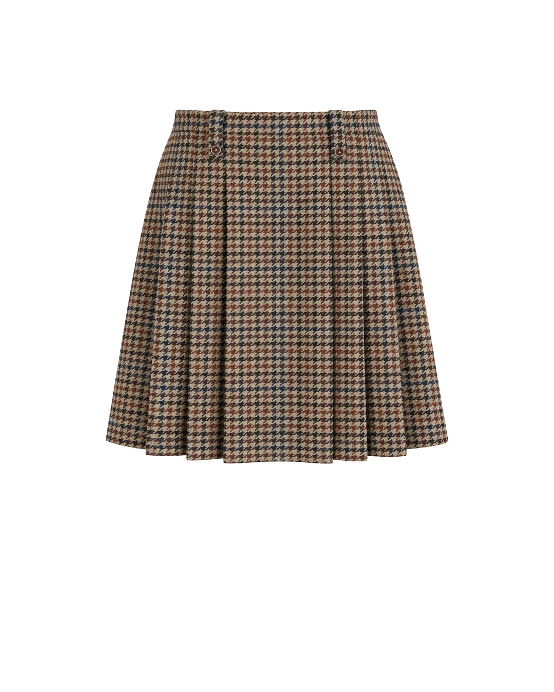 Checked pleated skirt in a wool blend | Skirts and Shorts - 1