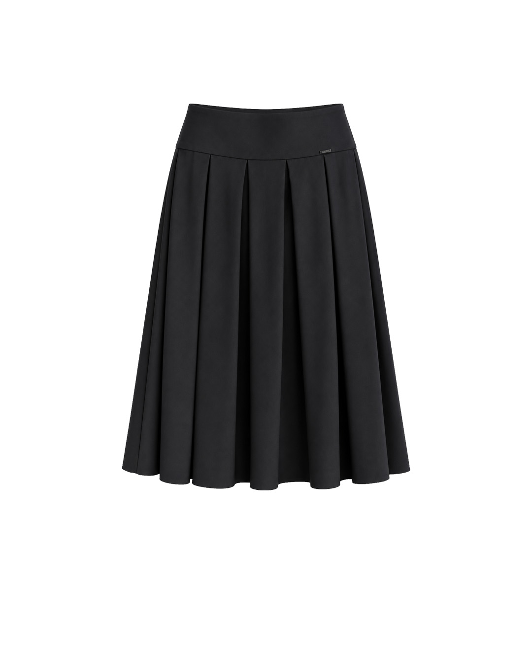 Black pleated midi skirt | Skirts