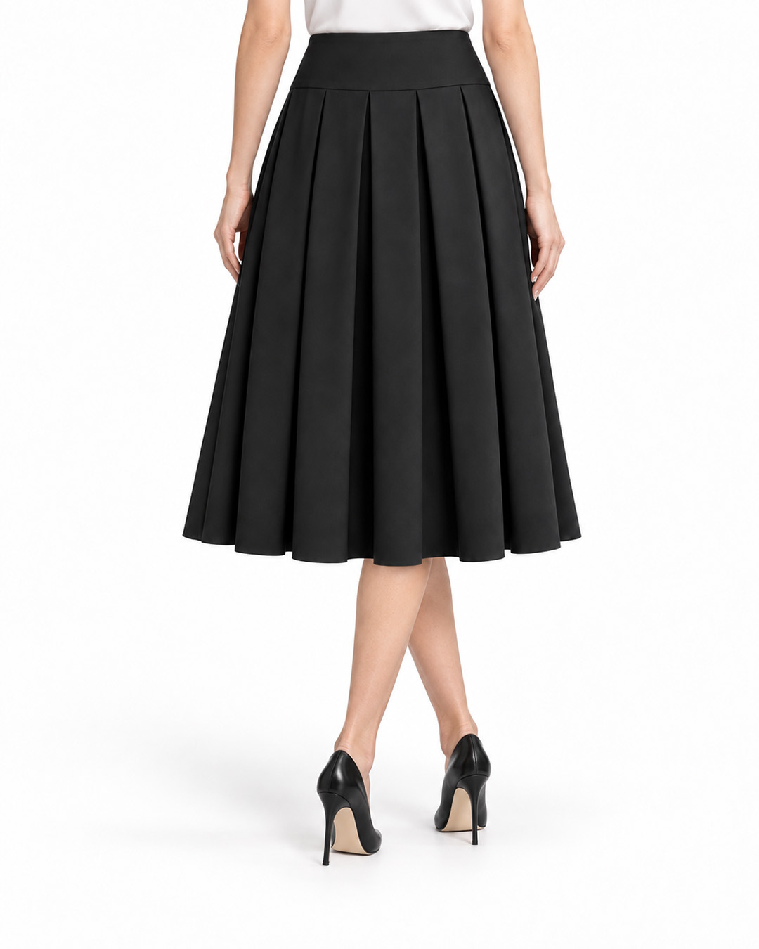 Black pleated midi skirt | Skirts - 2