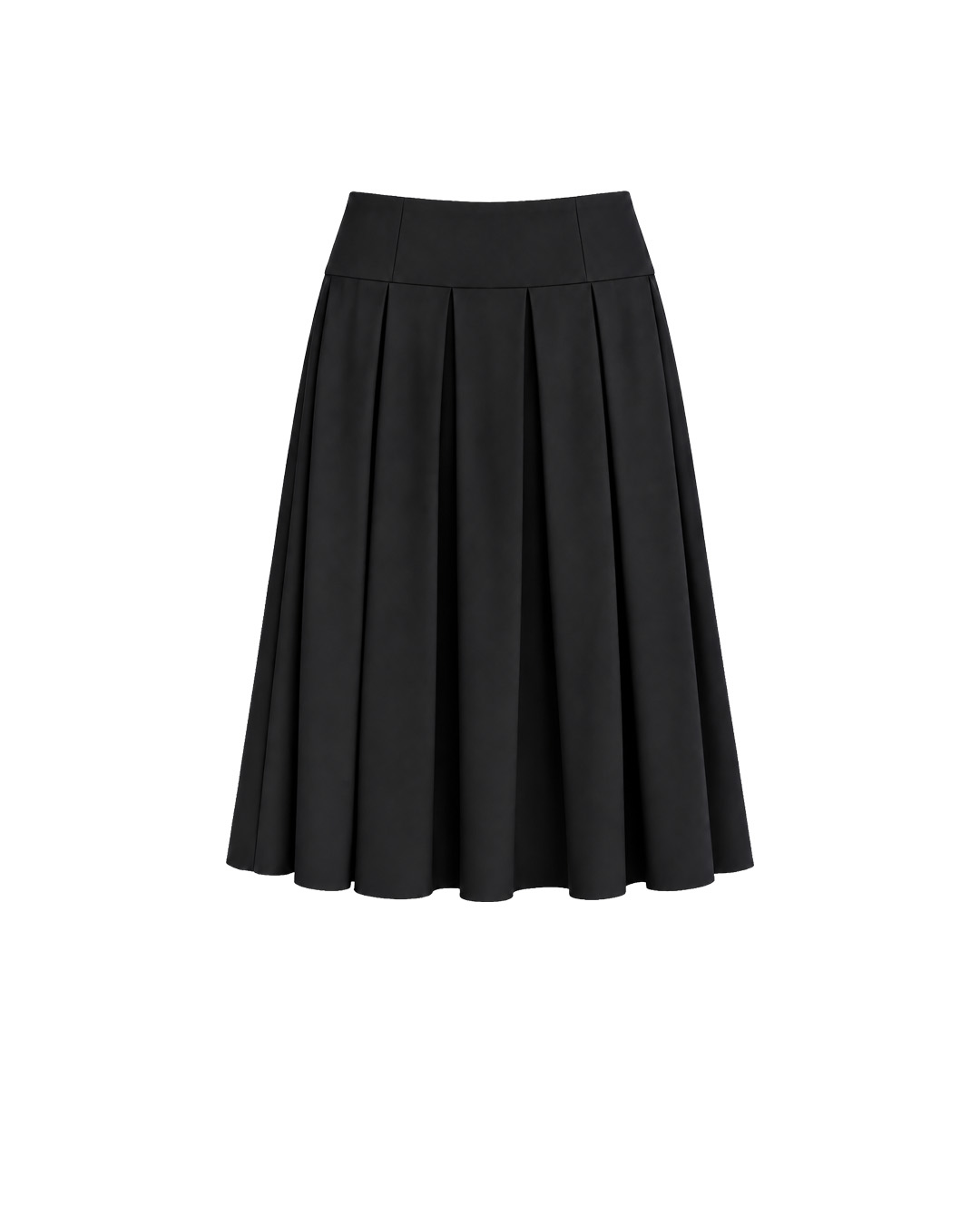 Black pleated midi skirt | Skirts - 3