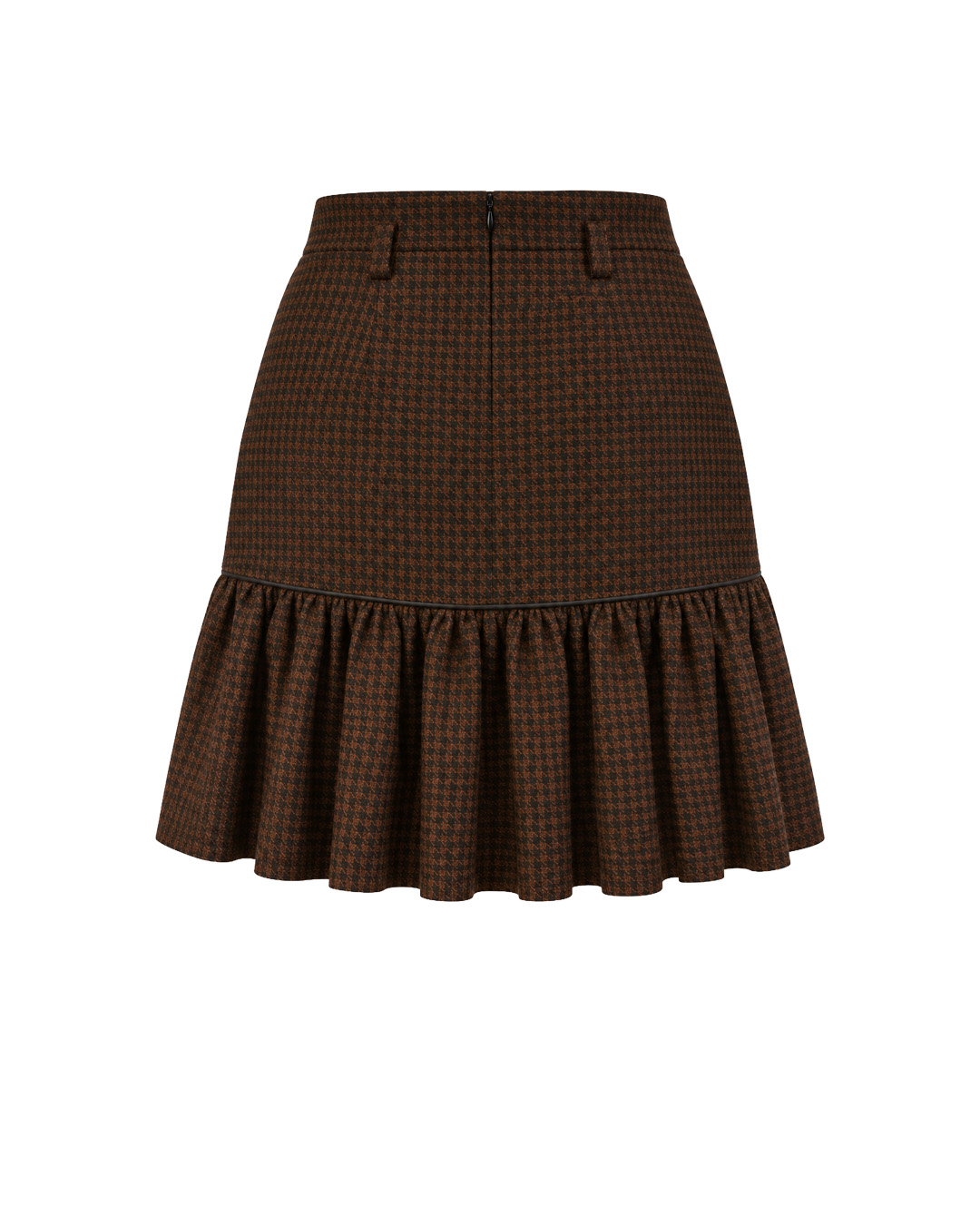 Checked wool skirt with a ruffled hem | Skirts and Shorts - 3