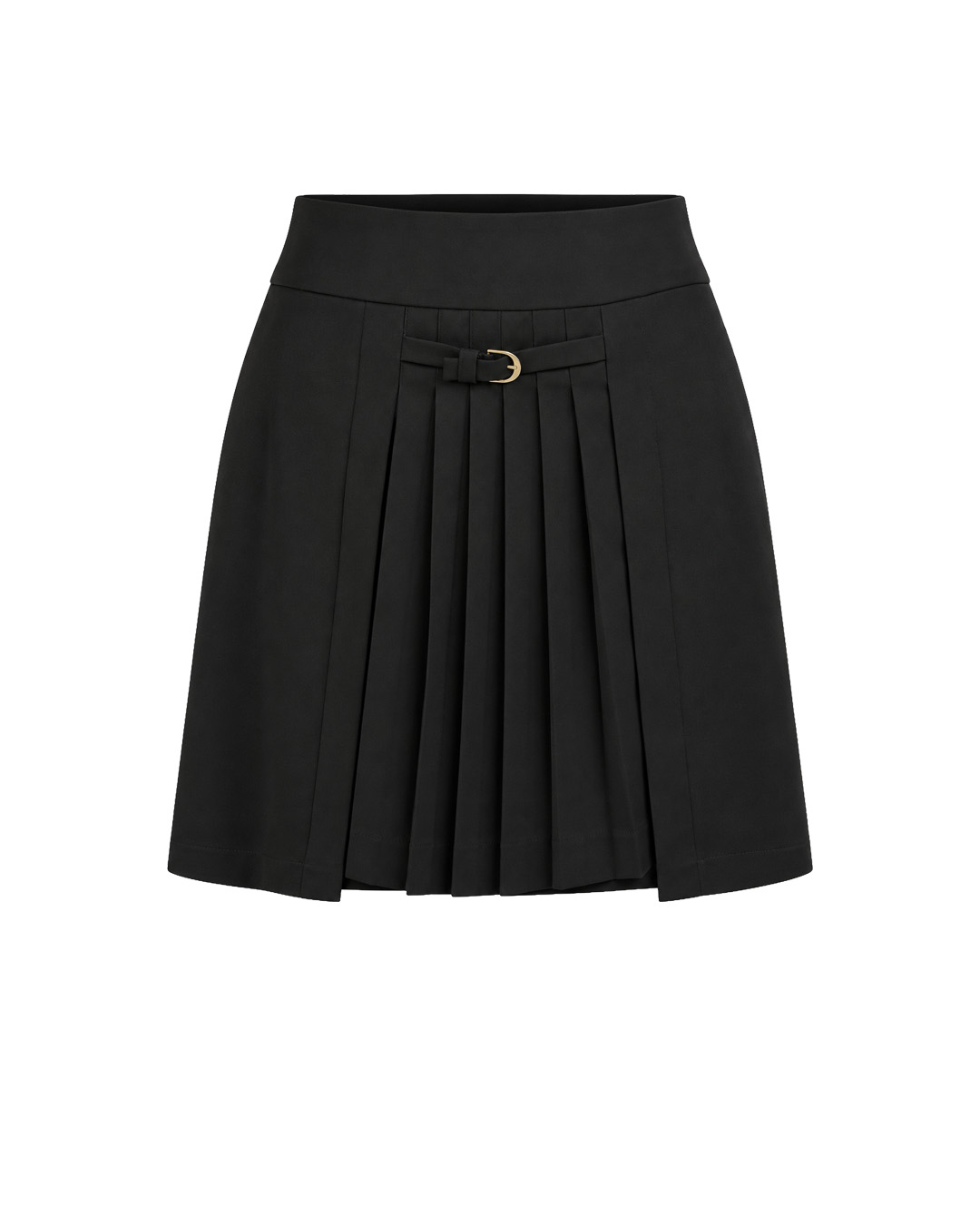 Black skirt with a pleated front panel | Skirts