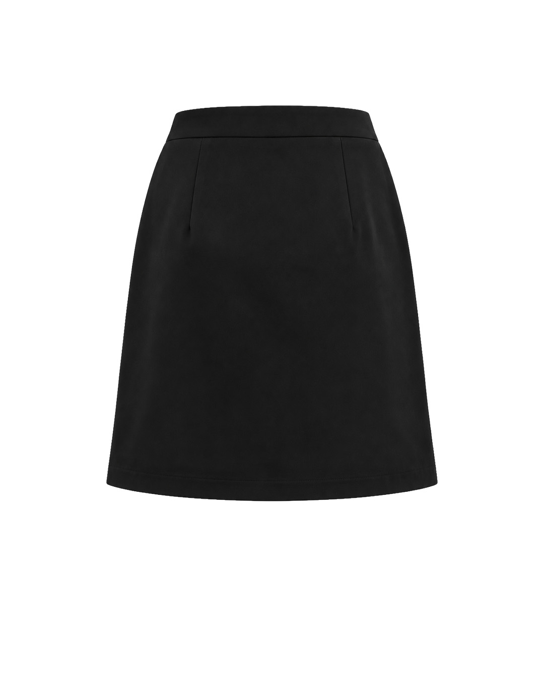Black skirt with a pleated front panel | Skirts - 4