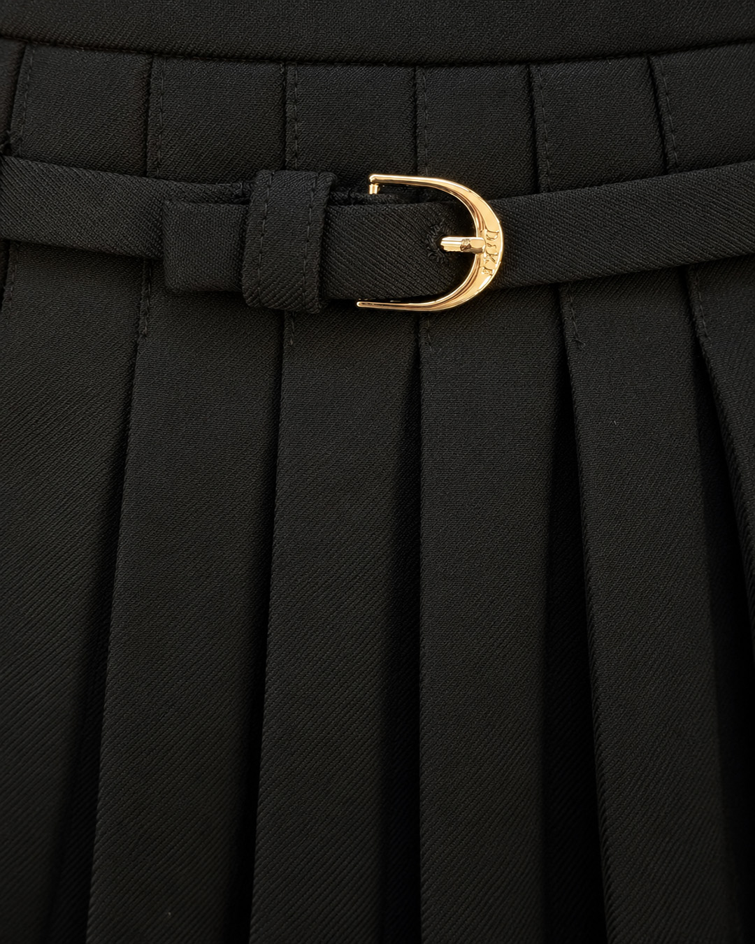 Black skirt with a pleated front panel | Skirts - 5