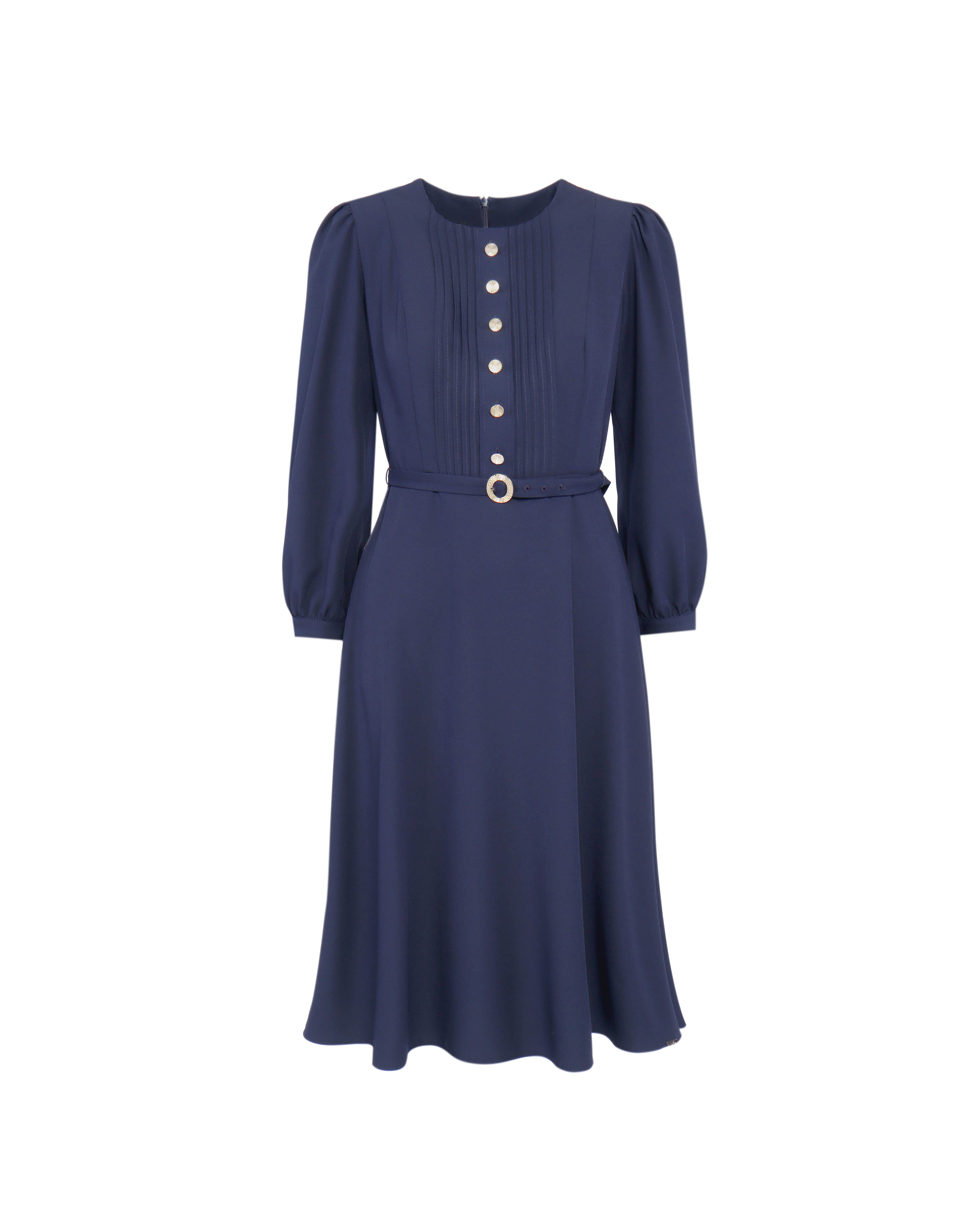 Dress with a textile belt | 