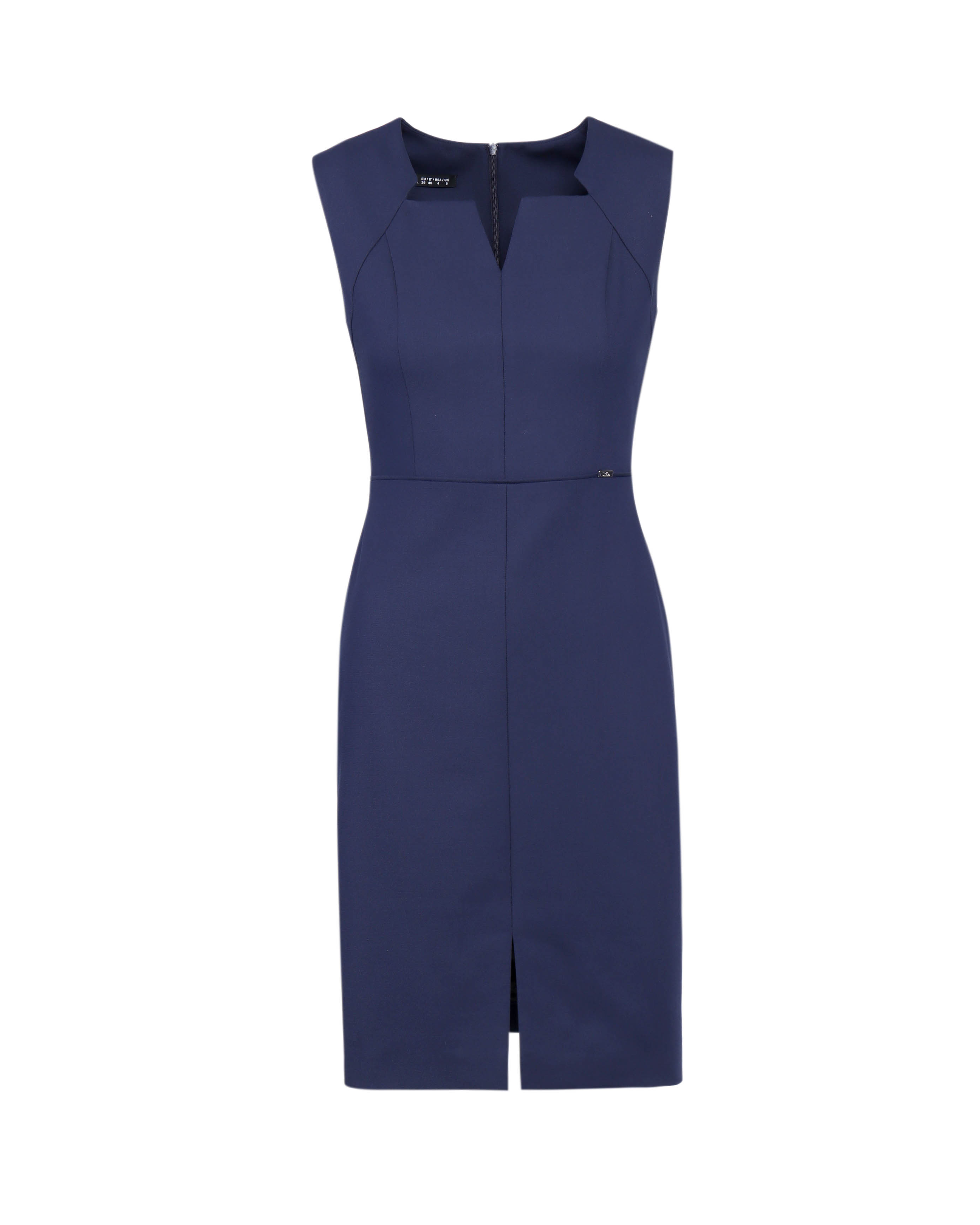 Dress with a geometric neckline | 