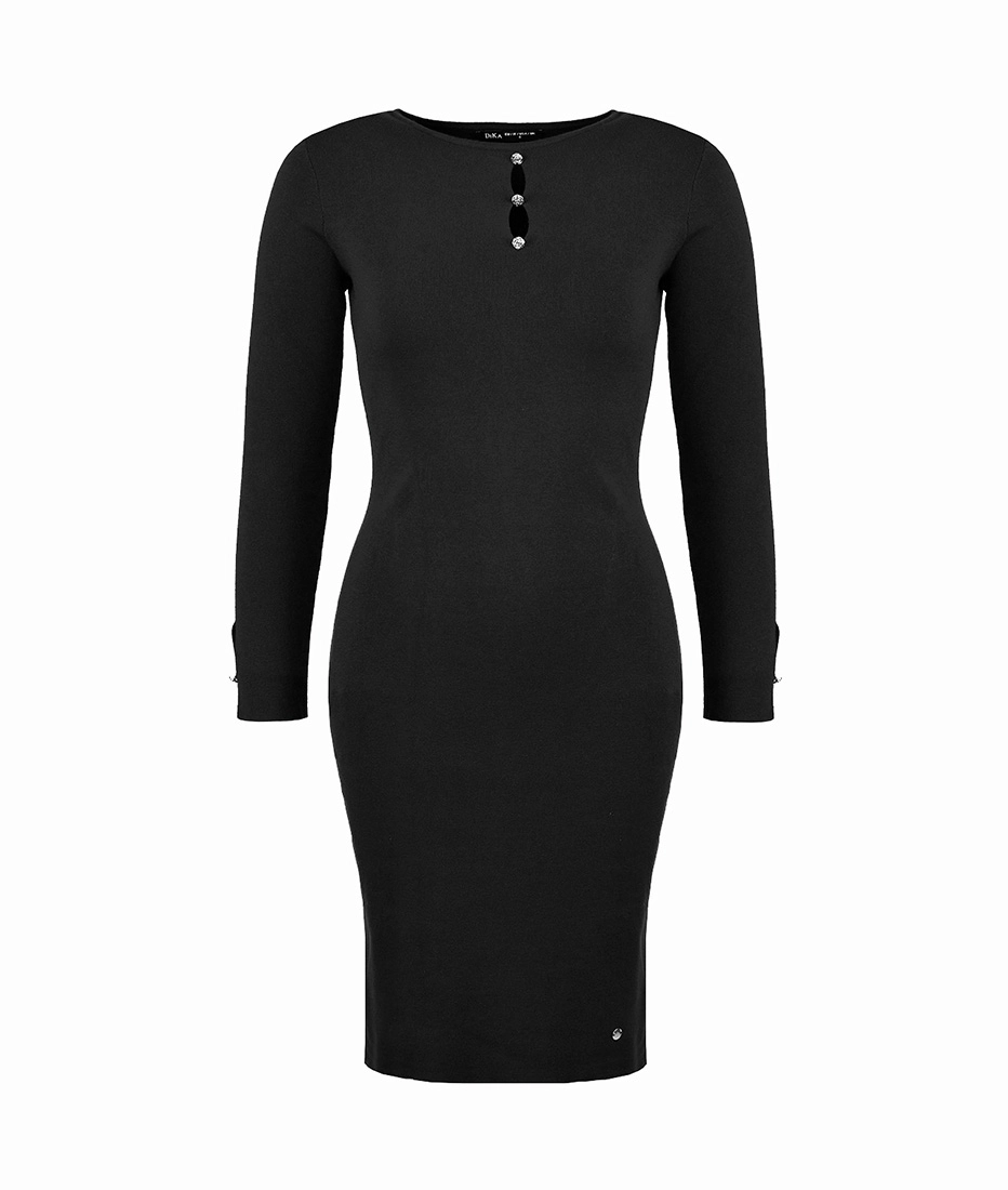 Fino pletena haljina sa zlatnim dugmadima | Svi proizvodi