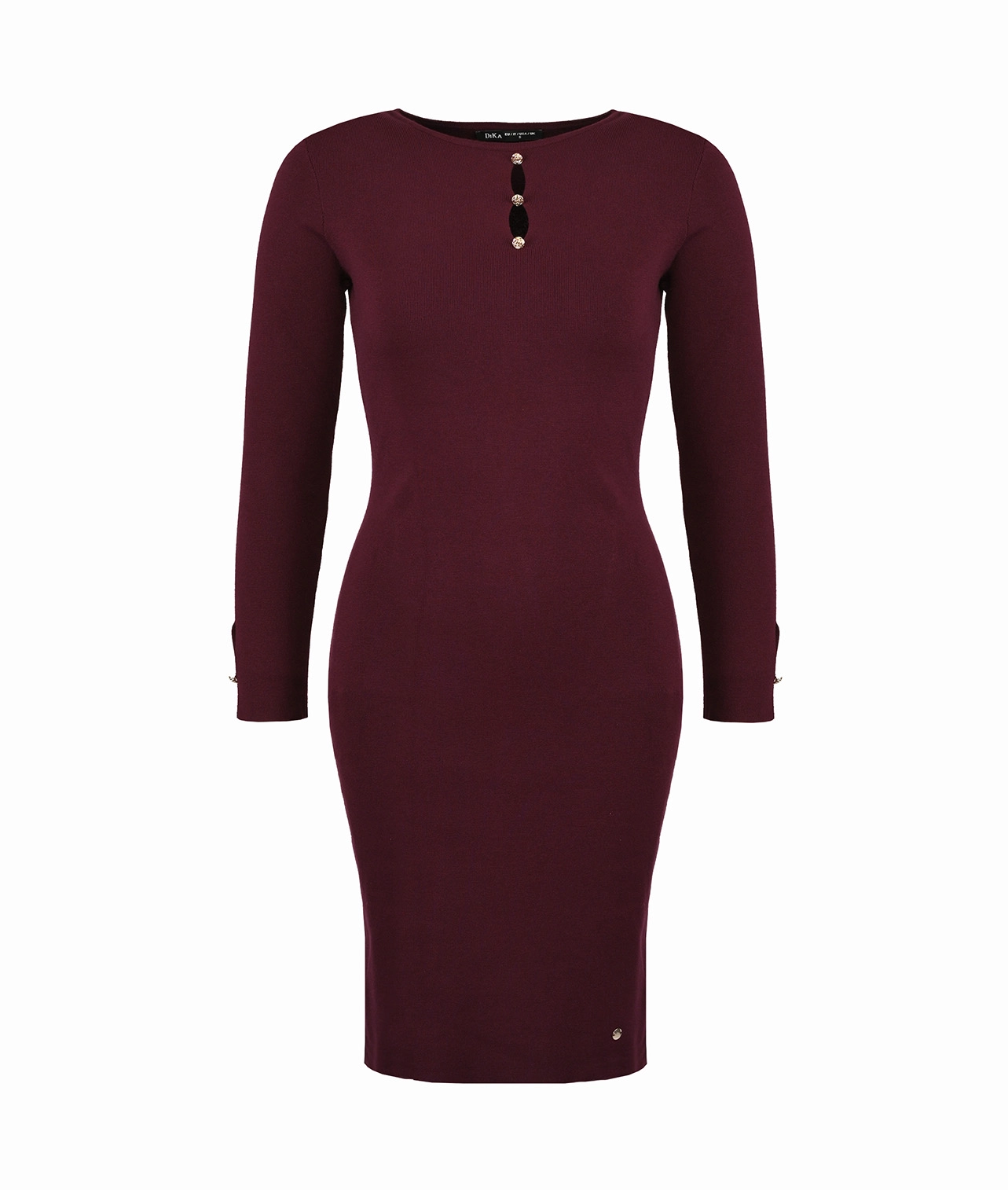 Fine knit dress with gold buttons | All products | Dika.bg Fine knit dress with gold buttons | All products