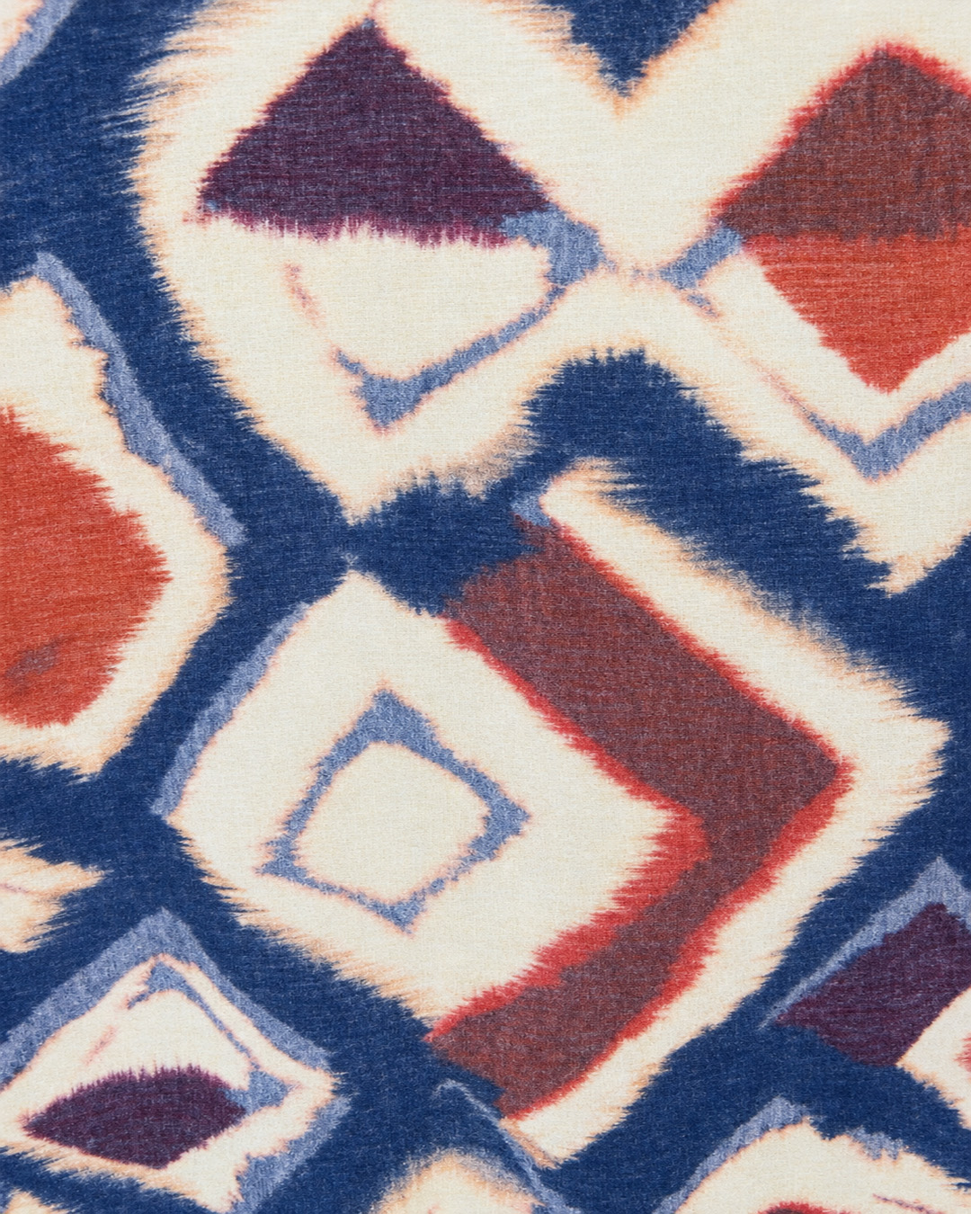 Rayon and viscose blouse with a contrasting geometric print | Blouses - 4