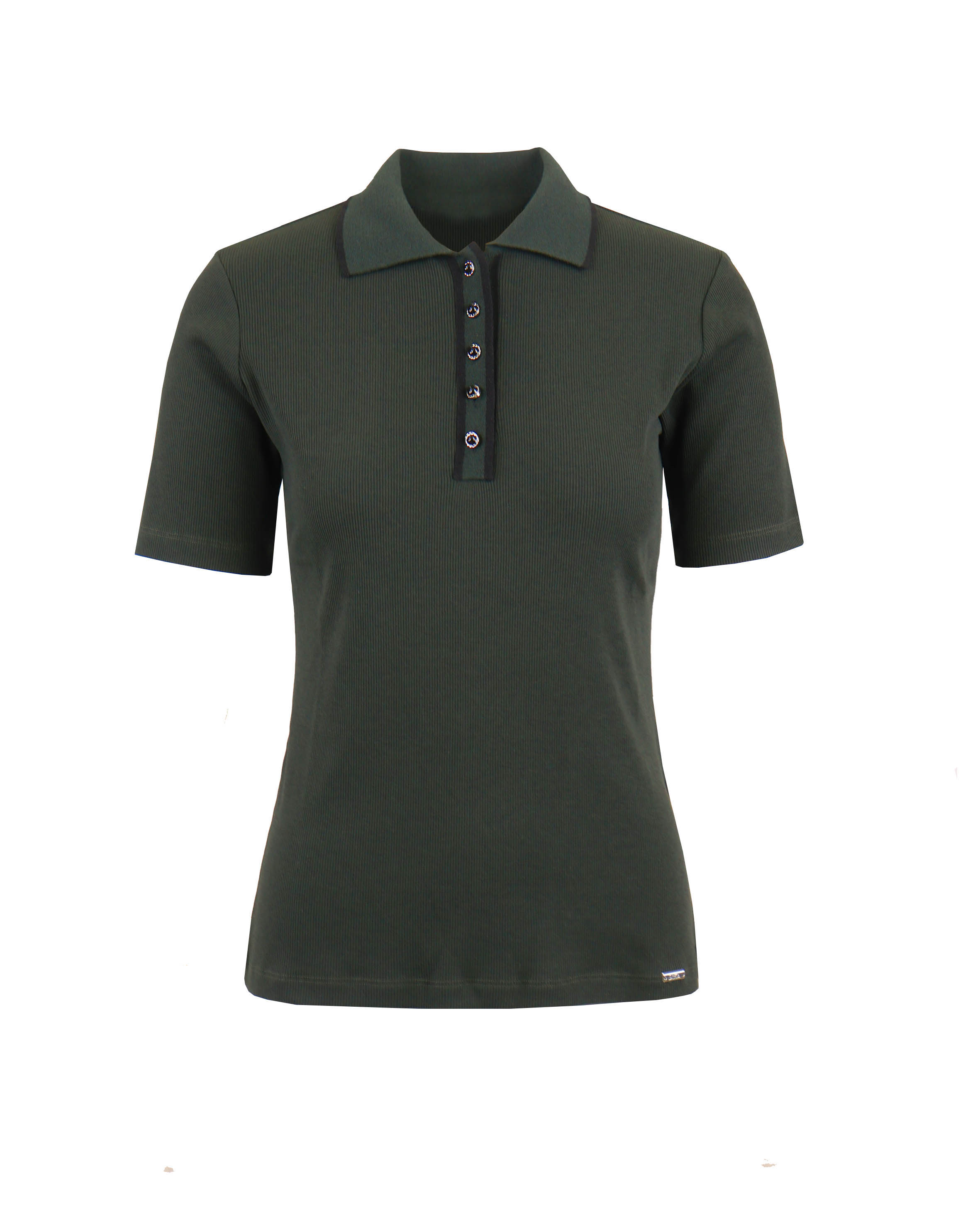 Jersey polo shirt with contrasting detail | 