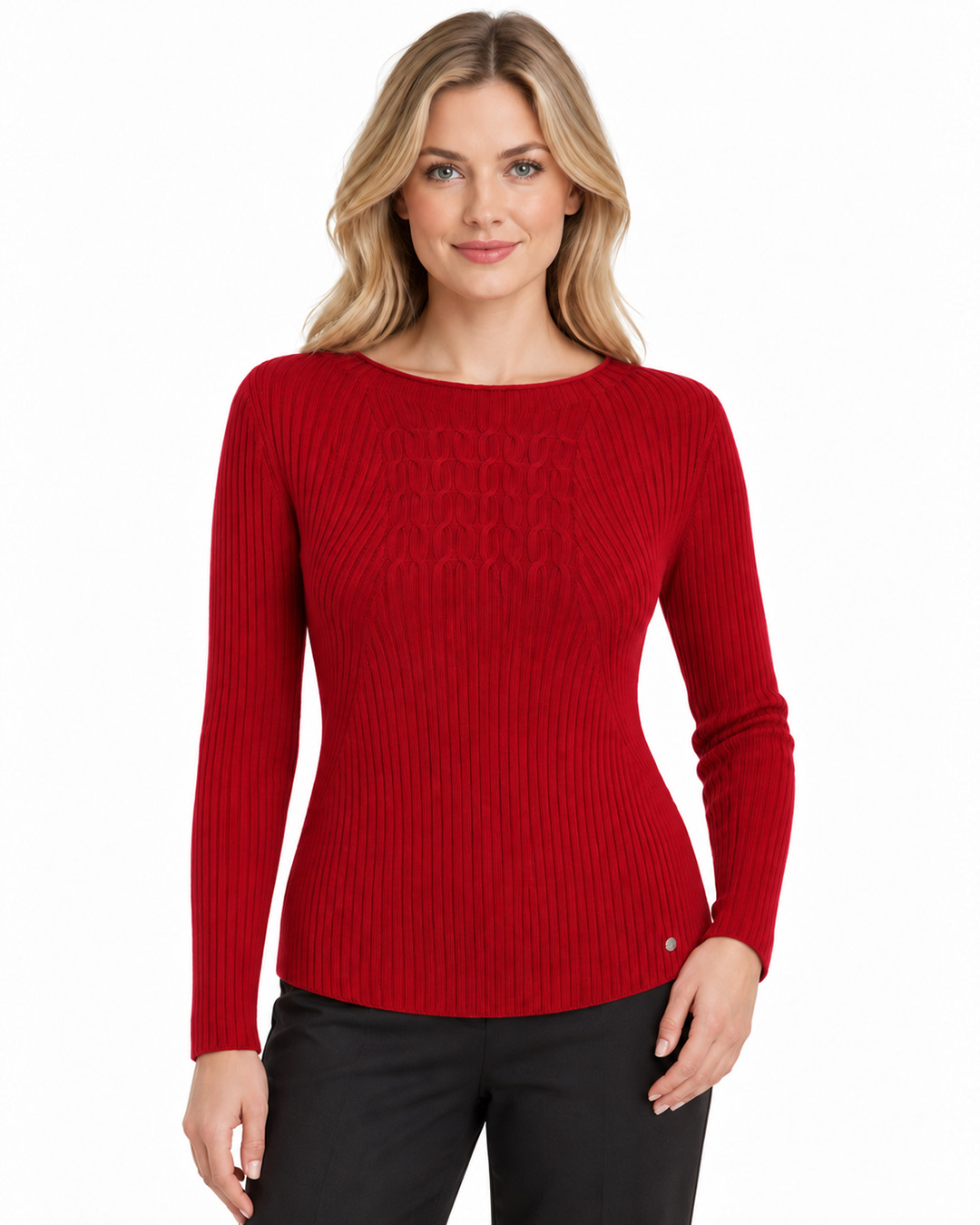 Raspberry long-sleeve sweater | Pullovers - 1