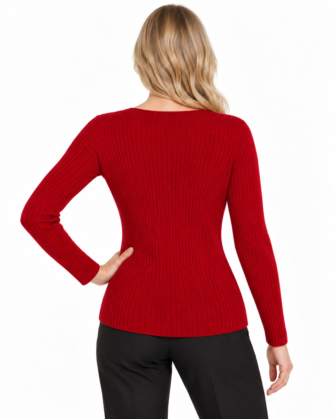 Raspberry long-sleeve sweater | Pullovers - 2