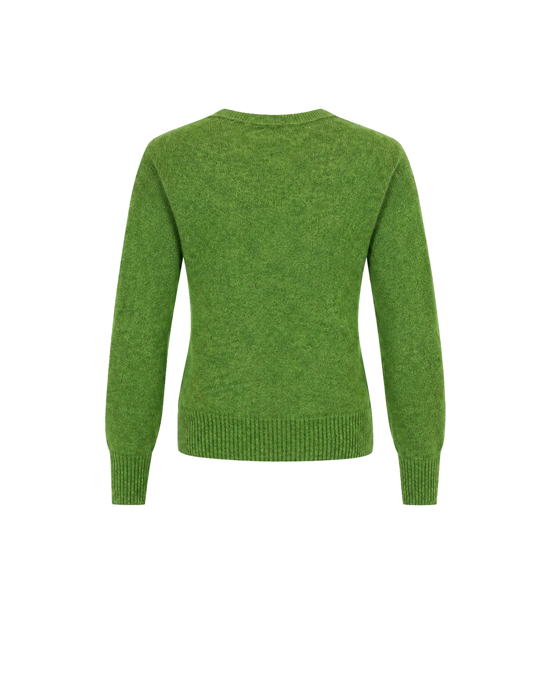 Green seamless wool sweater with a V-neck | Pullovers | Dika.ge - 3 Green seamless wool sweater with a V-neck | Pullovers - 3
