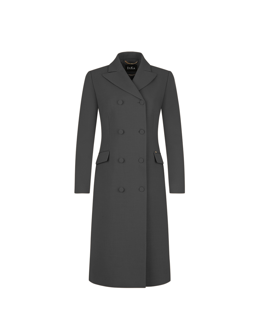 Beige tailored coat with lapels and double-breasted fastening | NEW
