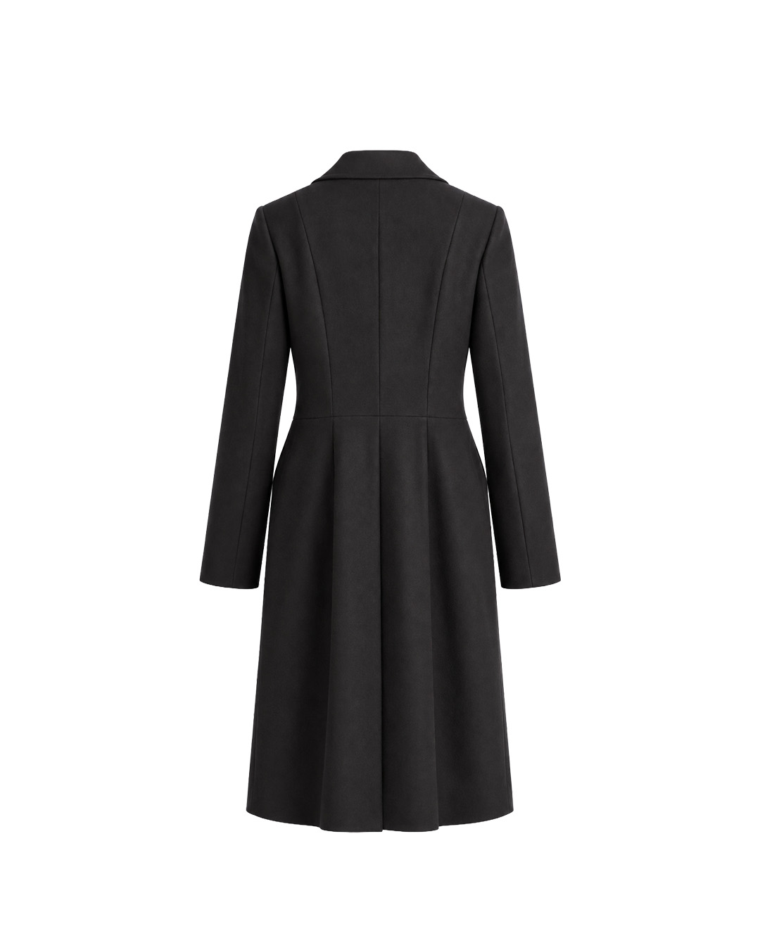 Long black wool coat with double-breasted fastening | Outerwear | Dika.rs - 3 Long black wool coat with double-breasted fastening | Outerwear - 3