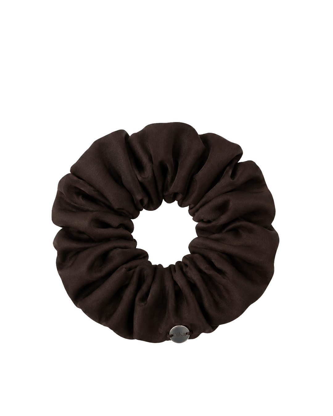 Dark brown satin scrunchie | Scrunchie
