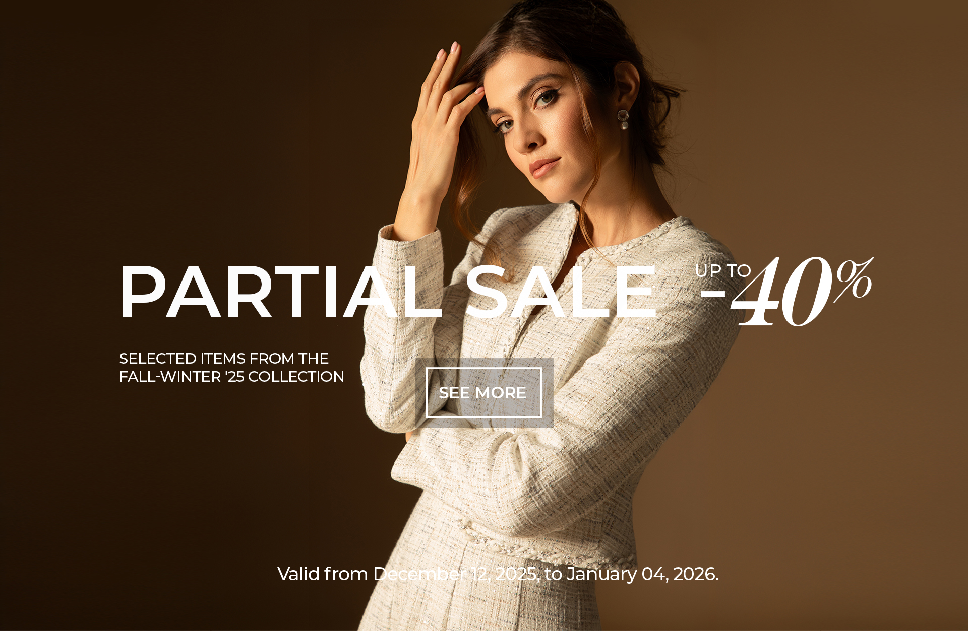 Save up to 40% on selected items Winter Sale Campaign