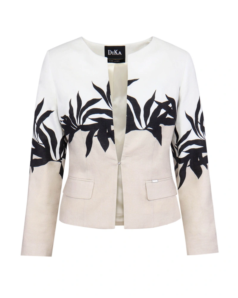 Linen jacket without lapels | Jackets and Coats