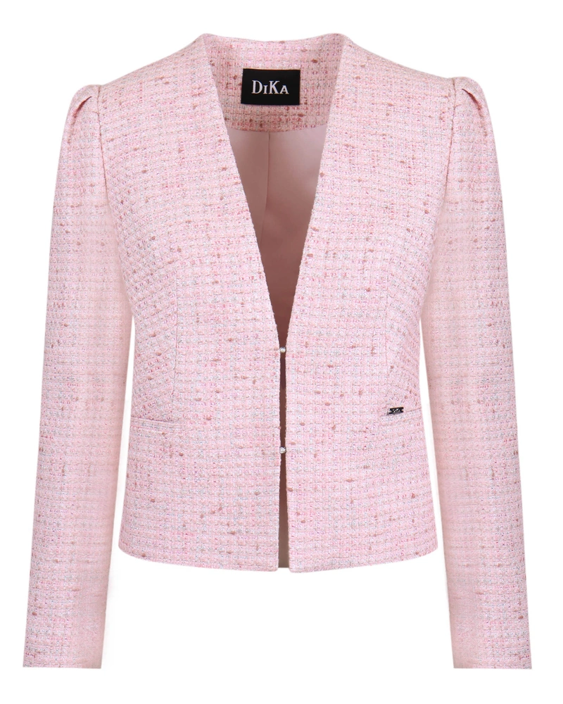 Jachetă tweed din bumbac și raion |  | Dikastore.ro Jachetă tweed din bumbac și raion |